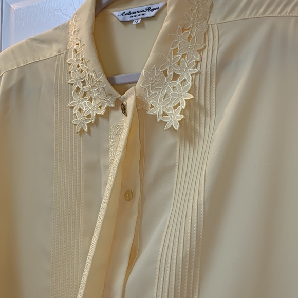 Gorgeous Vintage Tailored Yellow Button Sleeve large - Picture 6 of 14